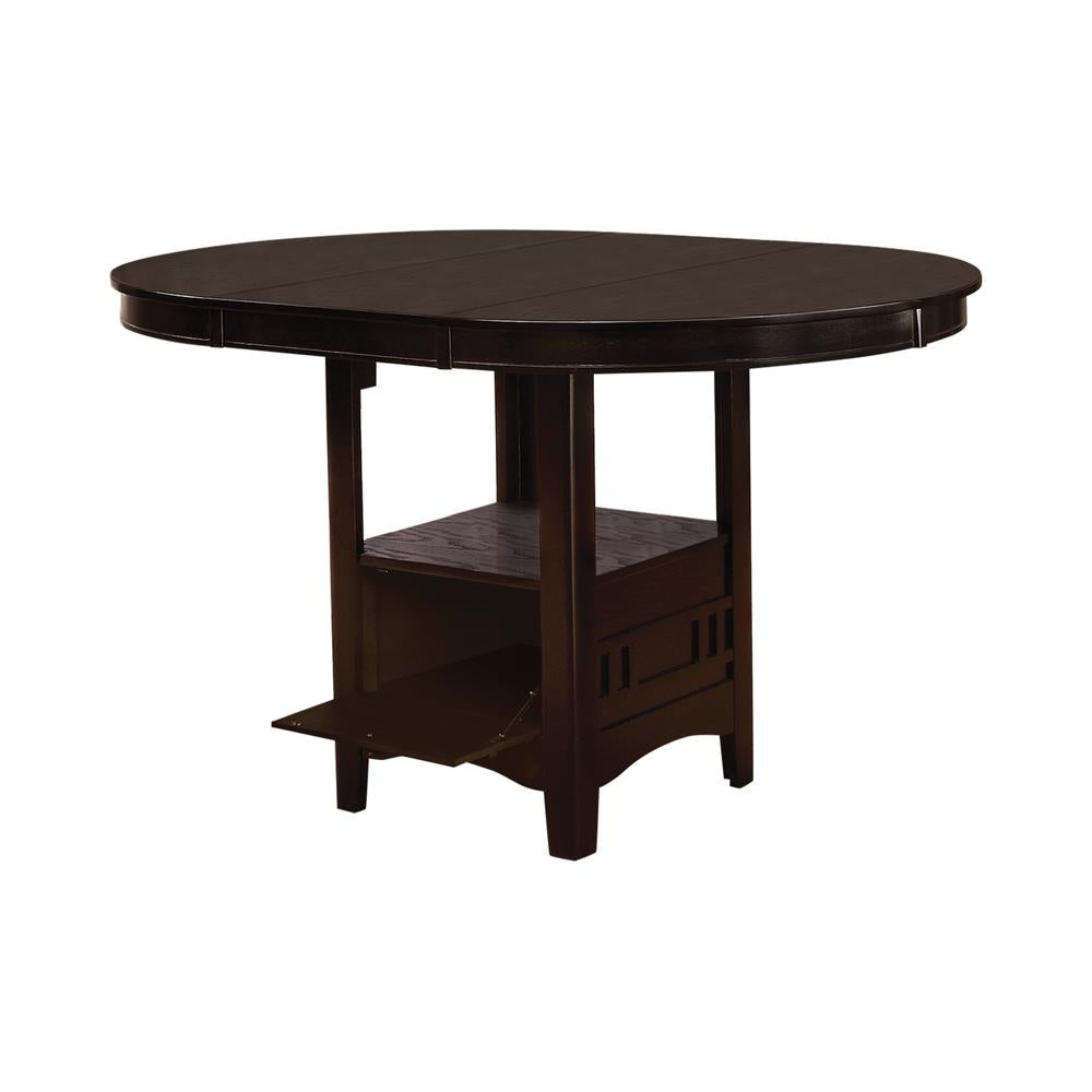 Lavon Espresso Oval Counter Height Table - 102888 - Bien Home Furniture &amp; Electronics