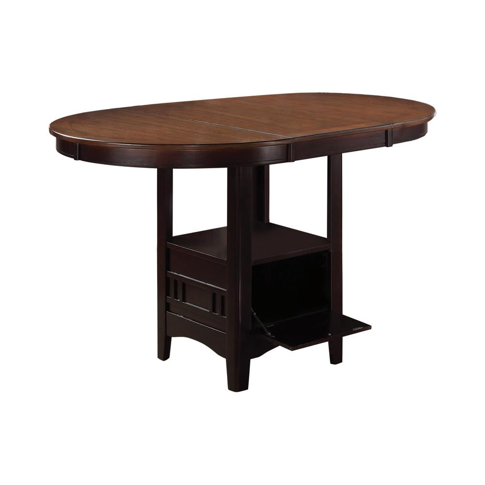 Lavon Light Chestnut/Espresso Oval Counter Height Table - 105278 - Bien Home Furniture &amp; Electronics