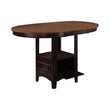 Lavon Light Chestnut/Espresso Oval Counter Height Table - 105278 - Bien Home Furniture & Electronics