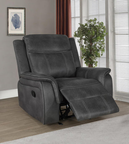 Lawrence Upholstered Tufted Back Glider Recliner - 603506 - Bien Home Furniture &amp; Electronics