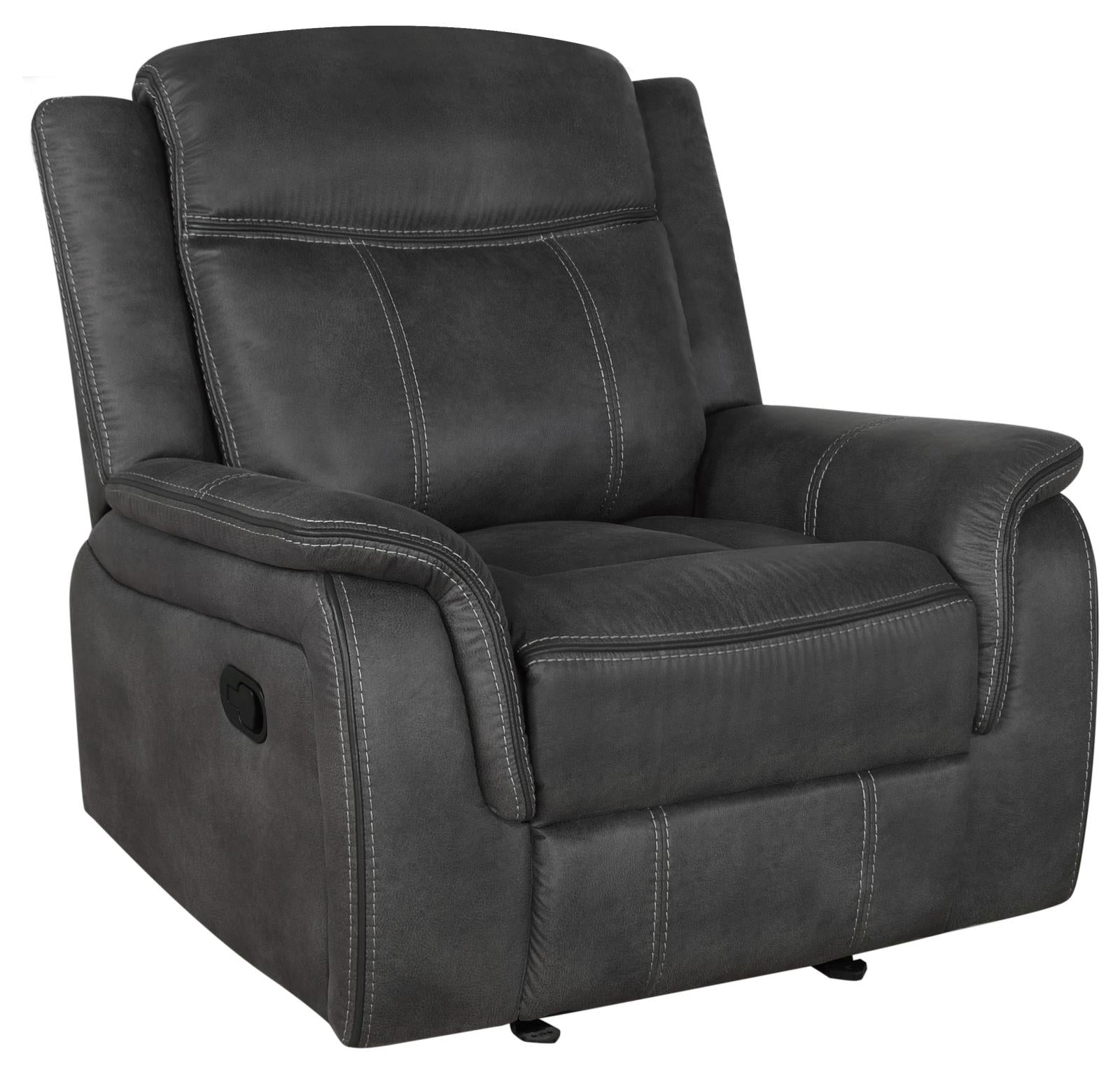 Lawrence Upholstered Tufted Back Glider Recliner - 603506 - Bien Home Furniture &amp; Electronics