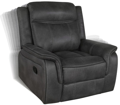 Lawrence Upholstered Tufted Back Glider Recliner - 603506 - Bien Home Furniture &amp; Electronics