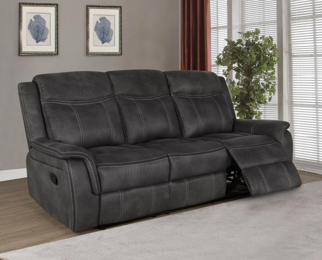 Lawrence Upholstered Tufted Back Motion Sofa - 603504 - Bien Home Furniture &amp; Electronics