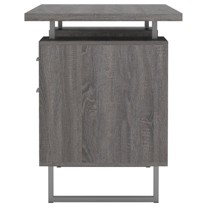 Lawtey Weathered Gray Floating Top Office Desk - 800521 - Bien Home Furniture &amp; Electronics