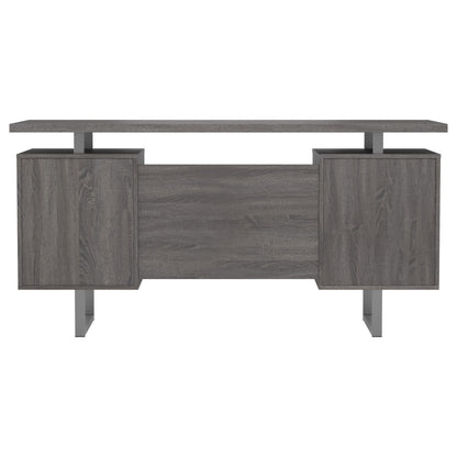 Lawtey Weathered Gray Floating Top Office Desk - 800521 - Bien Home Furniture &amp; Electronics