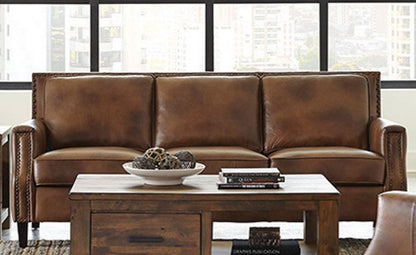 Leaton Upholstered Recessed Arms Sofa Brown Sugar - 509441 - Bien Home Furniture &amp; Electronics