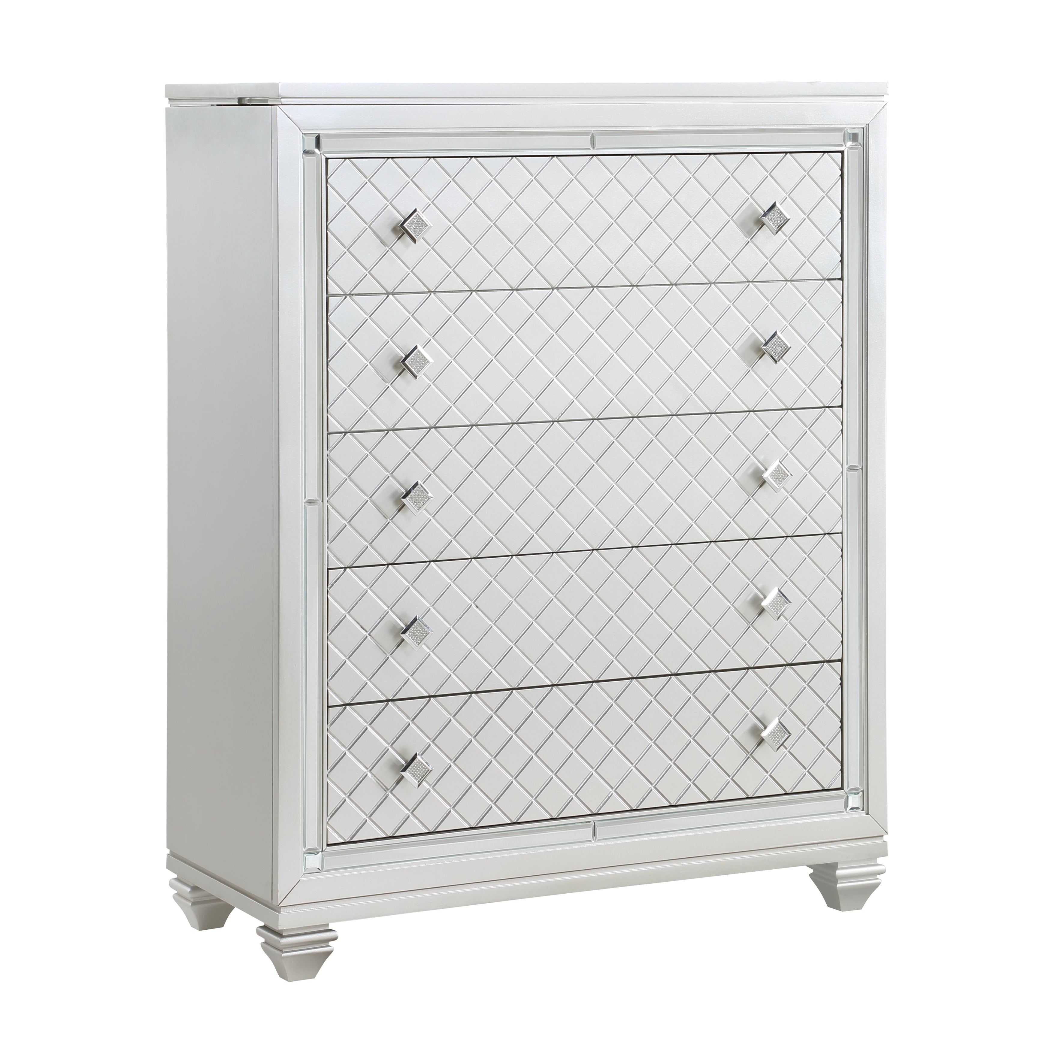 Leesa Silver Chest - 1430-9 - Bien Home Furniture &amp; Electronics