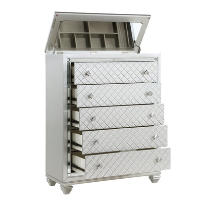 Leesa Silver Chest - 1430-9 - Bien Home Furniture &amp; Electronics