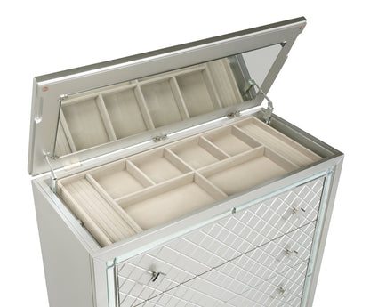 Leesa Silver Chest - 1430-9 - Bien Home Furniture &amp; Electronics