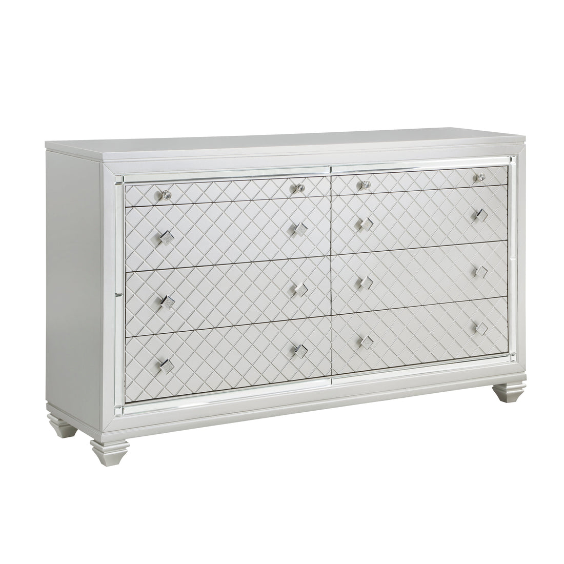 Leesa Silver Dresser - 1430-5 - Bien Home Furniture &amp; Electronics