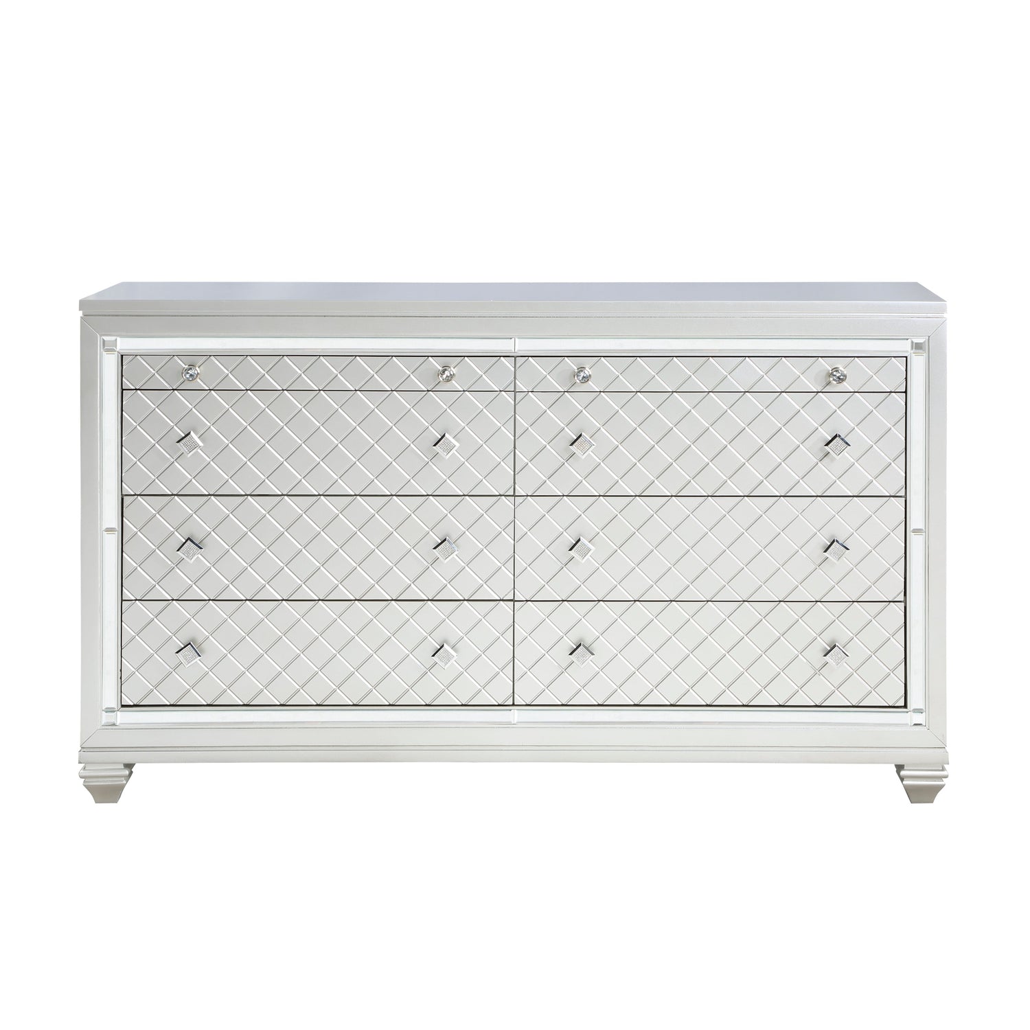 Leesa Silver Dresser - 1430-5 - Bien Home Furniture &amp; Electronics