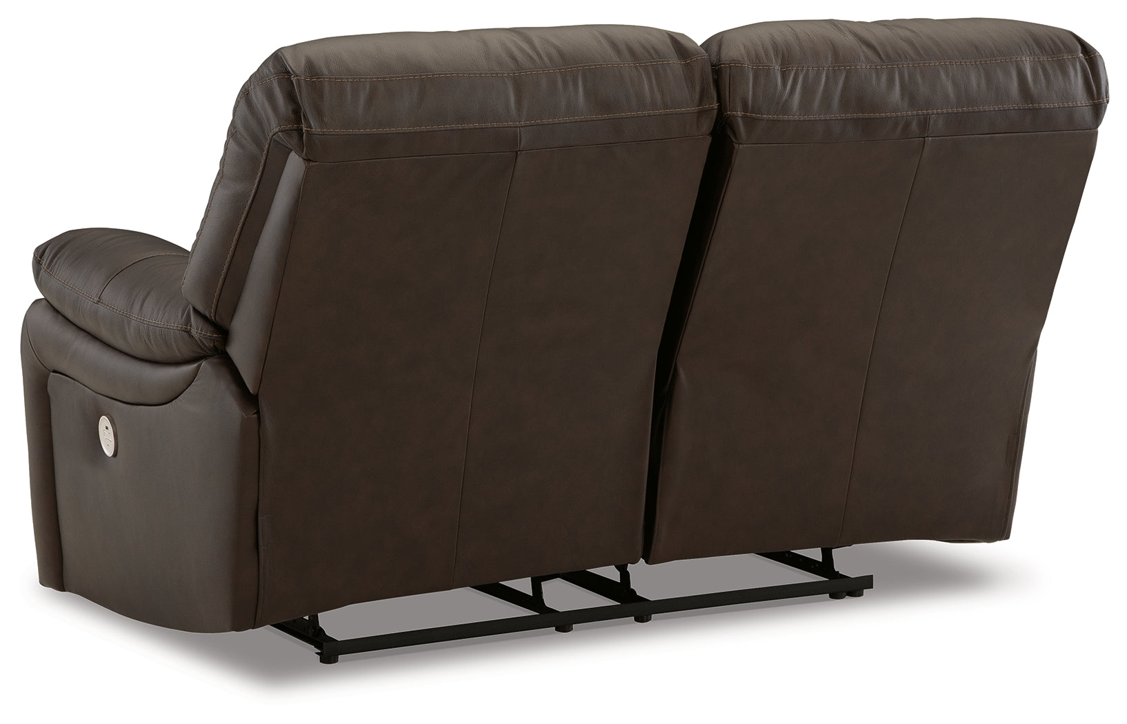 Leesworth Dark Brown Power Reclining Loveseat - U4380874 - Bien Home Furniture &amp; Electronics