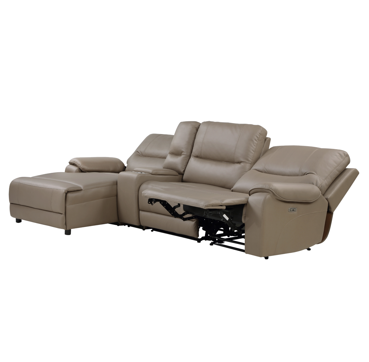 LeGrande Taupe Modular LAF Power Reclining Sectional - 9429TP*4LCRRPWH - Bien Home Furniture &amp; Electronics