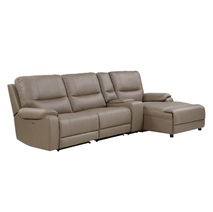 LeGrande Taupe Modular RAF Power Reclining Sectional - 9429TP*4RCLRPWH - Bien Home Furniture &amp; Electronics