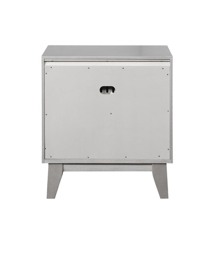 Leighton 2-Drawer Nightstand Metallic Mercury - 204922 - Bien Home Furniture &amp; Electronics