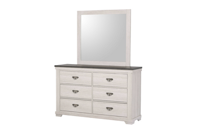 Leighton Cream/Brown Bedroom Mirror (Mirror Only) - B8180-11 - Bien Home Furniture &amp; Electronics