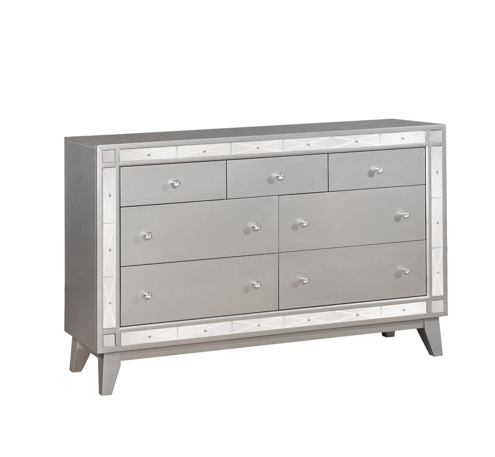 Leighton Metallic Mercury 7-Drawer Dresser - 204923 - Bien Home Furniture &amp; Electronics