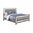 Leighton Queen Panel Bed with Mirrored Accents Mercury Metallic - 204921Q - Bien Home Furniture & Electronics