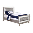Leighton Twin Panel Bed with Mirrored Accents Mercury Metallic - 204921T - Bien Home Furniture & Electronics
