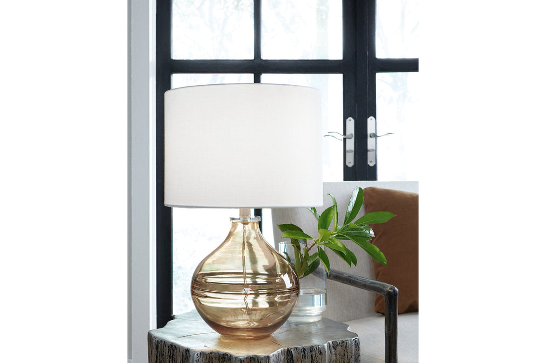 Lemmitt Amber Table Lamp - L430764 - Bien Home Furniture &amp; Electronics