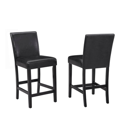 Lennon Black/White Faux Leather 5-Piece Counter Height Set - 1715SET-PU - Bien Home Furniture &amp; Electronics