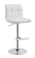 Lenny Chrome/White Adjustable Height Bar Stools, Set of 2 - 120356 - Bien Home Furniture & Electronics