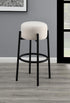 Leonard Upholstered Backless Round Stools White/Black (Set of 2) - 182176 - Bien Home Furniture & Electronics