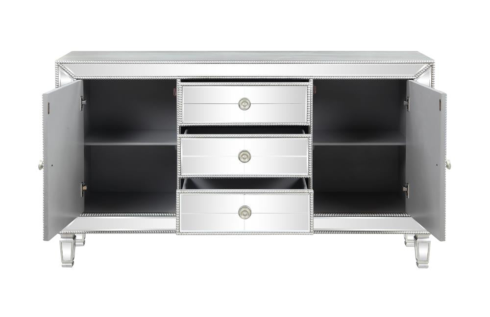 Leticia Silver 3-Drawer Accent Cabinet - 950825 - Bien Home Furniture &amp; Electronics
