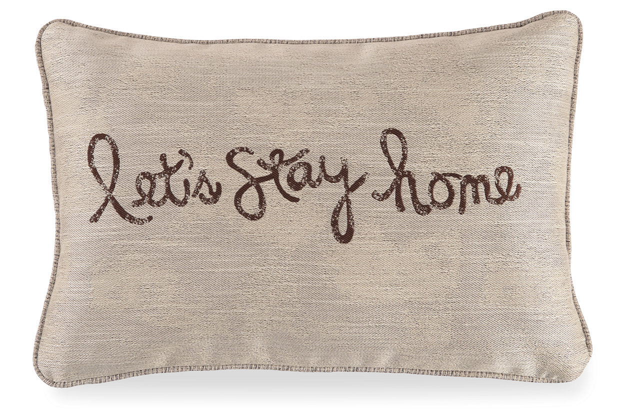 Lets Stay Home Chocolate Pillow, Set of 4 - A1000554 - Bien Home Furniture &amp; Electronics