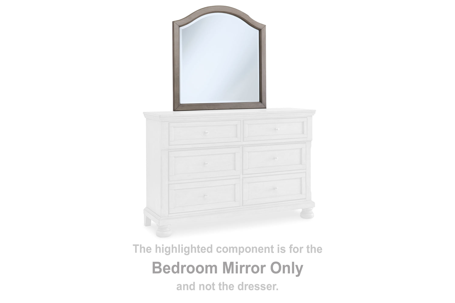 Lettner Light Gray Bedroom Mirror (Mirror Only) - B733-26 - Bien Home Furniture &amp; Electronics