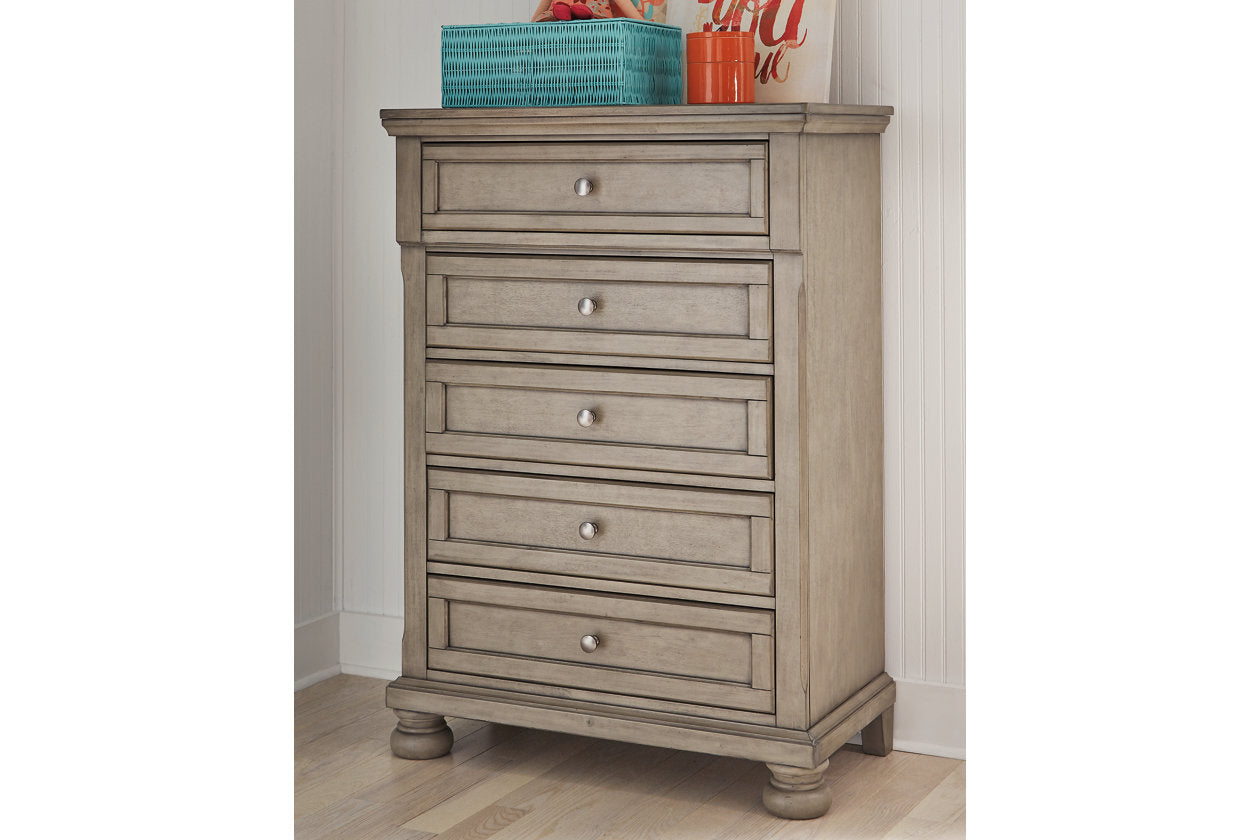 Lettner Light Gray Chest of Drawers - B733-45 - Bien Home Furniture &amp; Electronics