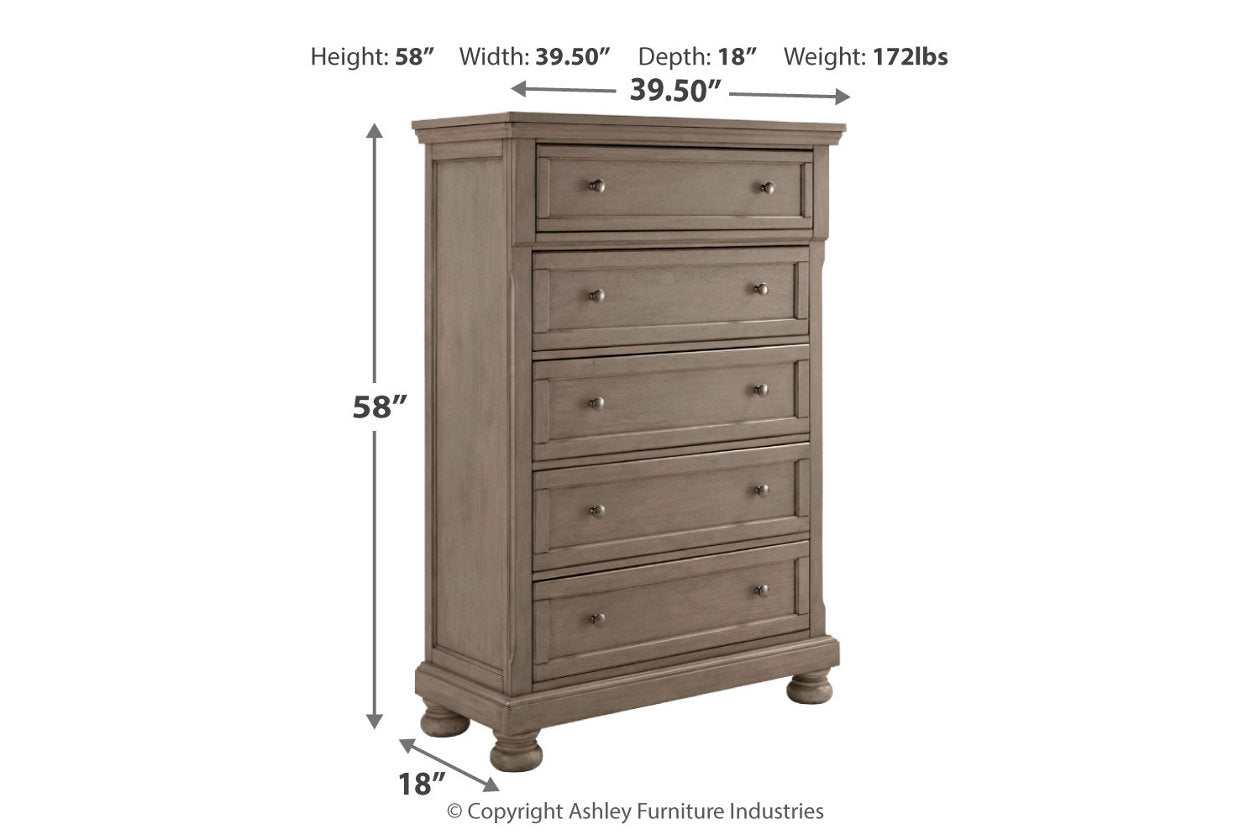 Lettner Light Gray Chest of Drawers - B733-46 - Bien Home Furniture &amp; Electronics