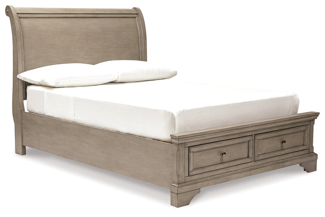 Lettner Light Gray Full Sleigh Bed - SET | B733-183 | B733-84S | B733-87 - Bien Home Furniture &amp; Electronics