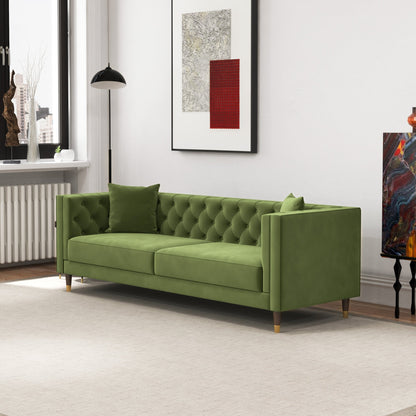 Lewis Olive Green Velvet Sofa - MDM01880 - Bien Home Furniture &amp; Electronics