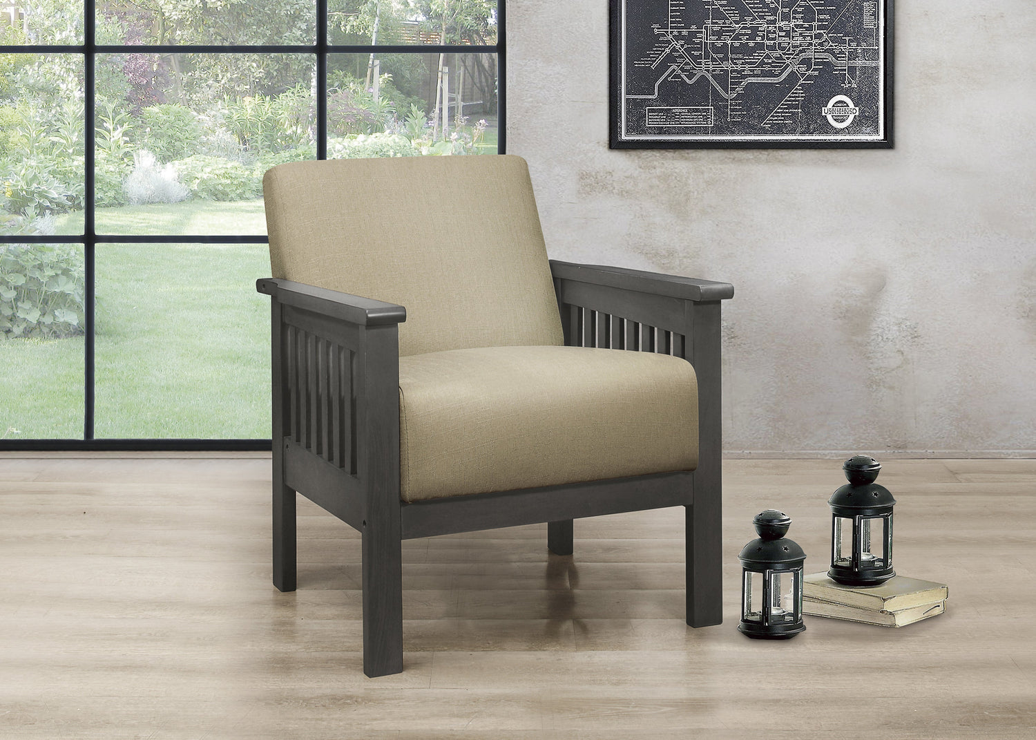 Lewiston Brown Accent Chair - 1104BR-1 - Bien Home Furniture &amp; Electronics