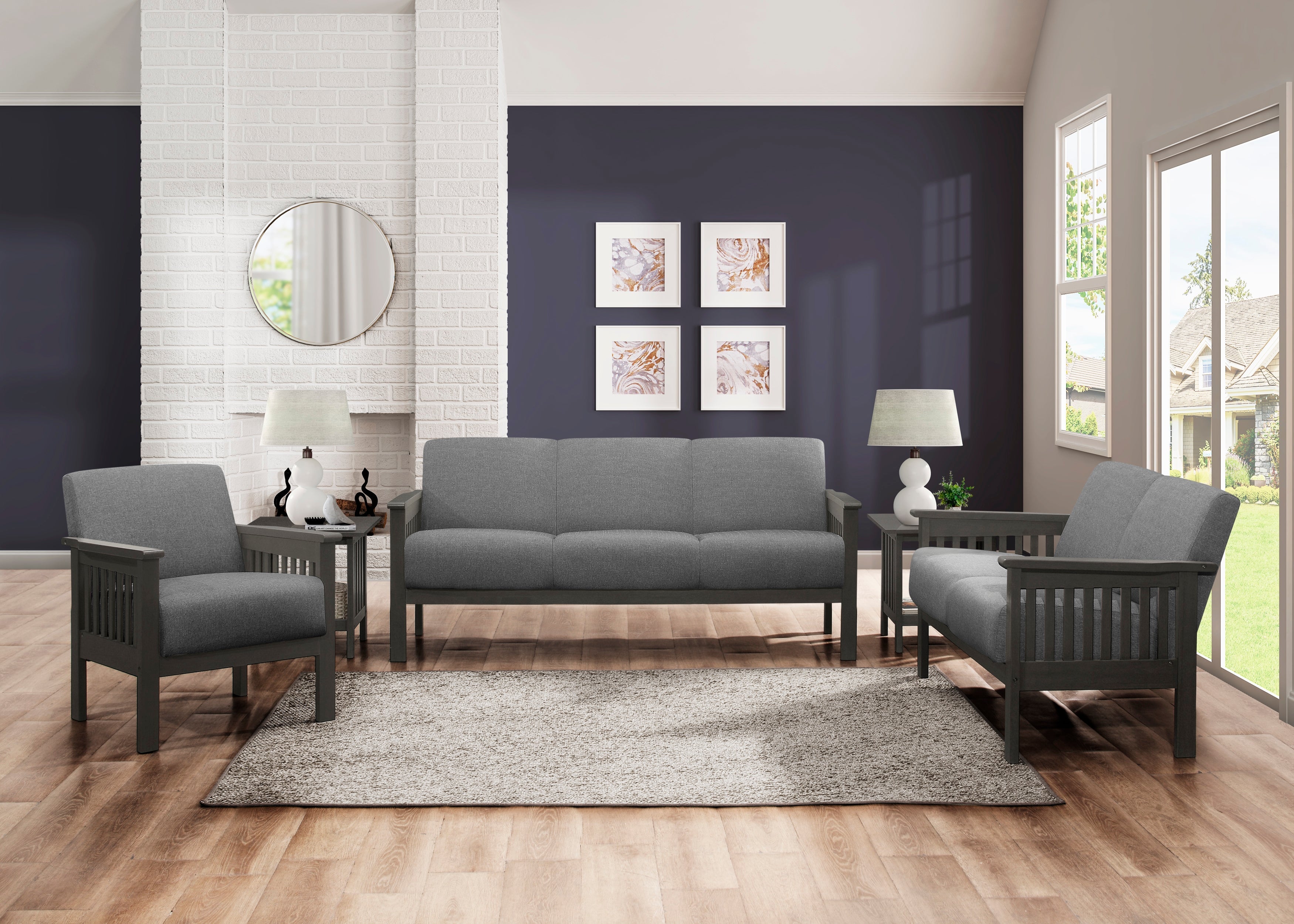 Lewiston Gray Sofa - 1104GY-3 - Bien Home Furniture &amp; Electronics