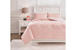 Lexann Pink/White/Gray Full Comforter Set - Q901003F - Bien Home Furniture & Electronics
