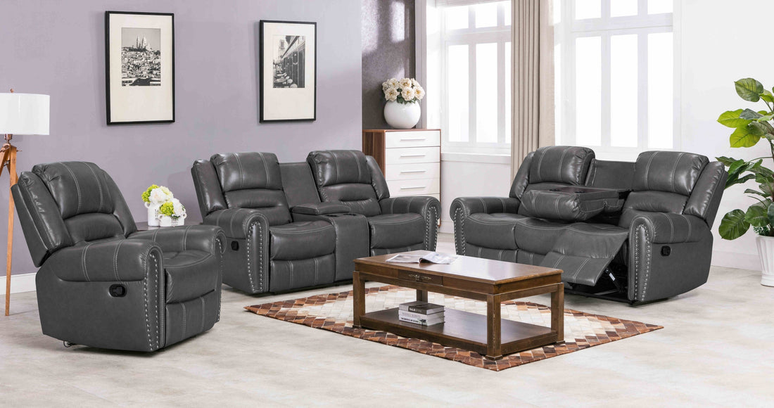 Lexington2023 Gray - 3PC Reclining Living Room - Lexington2023 Gray - Bien Home Furniture &amp; Electronics