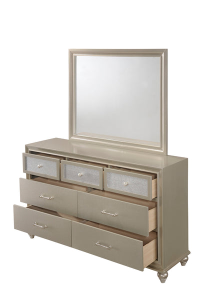 Lila Champagne Bedroom Mirror (Mirror Only) - B4390-11 - Bien Home Furniture &amp; Electronics