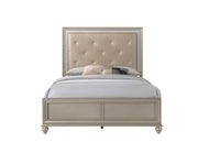 Lila Champagne Queen Upholstered Panel Bed - SET | B4390-Q-HBFB | B4390-KQ-RAIL - Bien Home Furniture & Electronics
