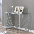 Lille Glass Top Rectangular Sofa Table Accents Chrome - 720499 - Bien Home Furniture & Electronics
