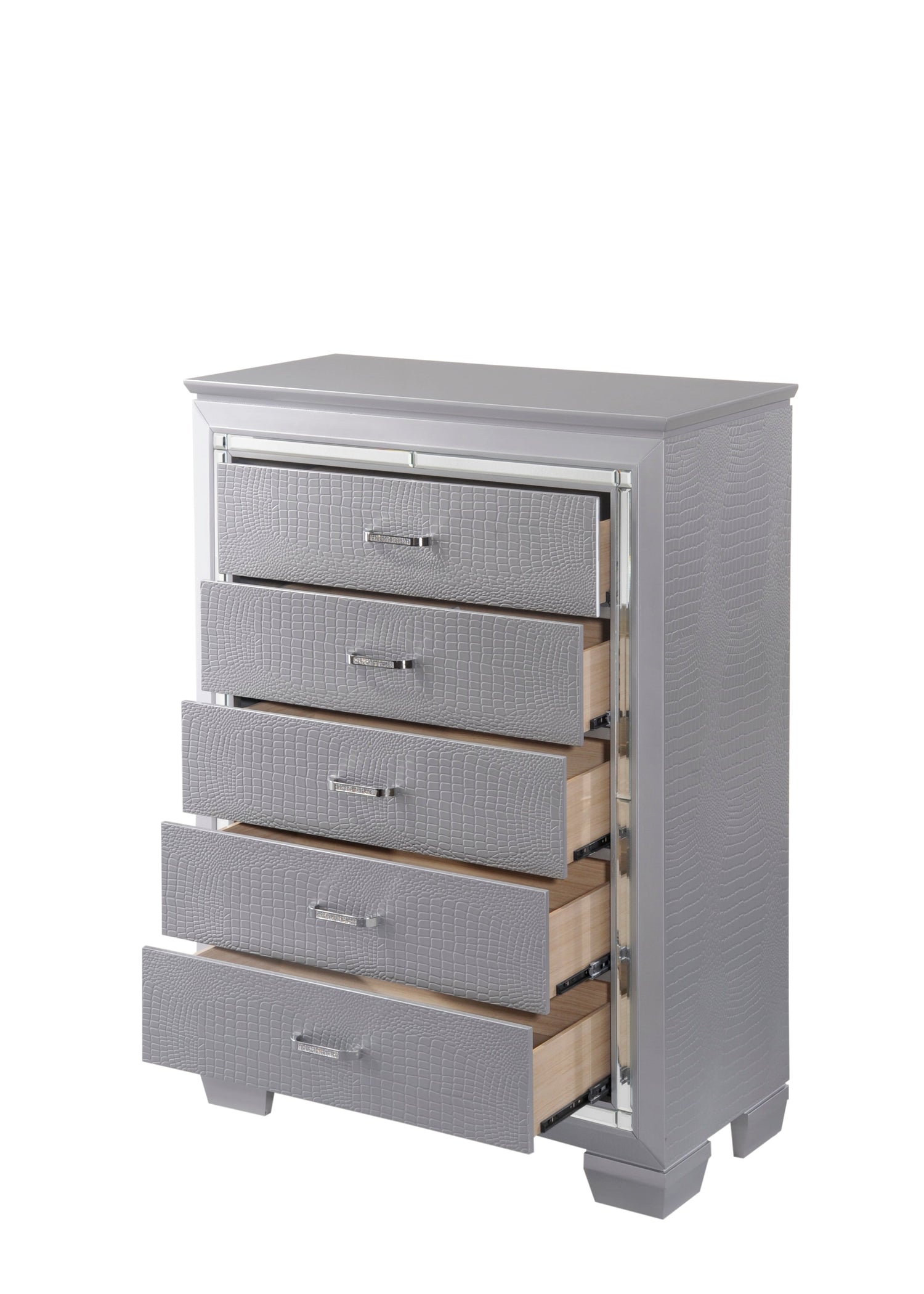 Lillian Silver Chest - B7100-4 - Bien Home Furniture &amp; Electronics