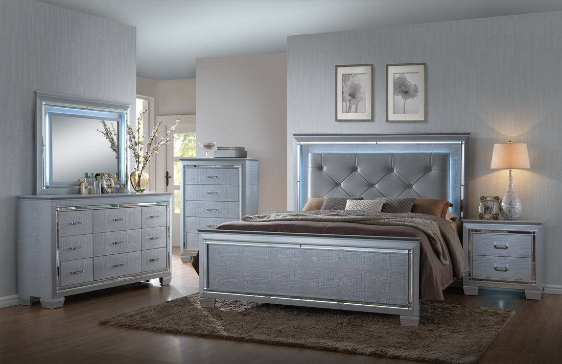 Lillian Silver Dresser - B7100-1 - Bien Home Furniture &amp; Electronics