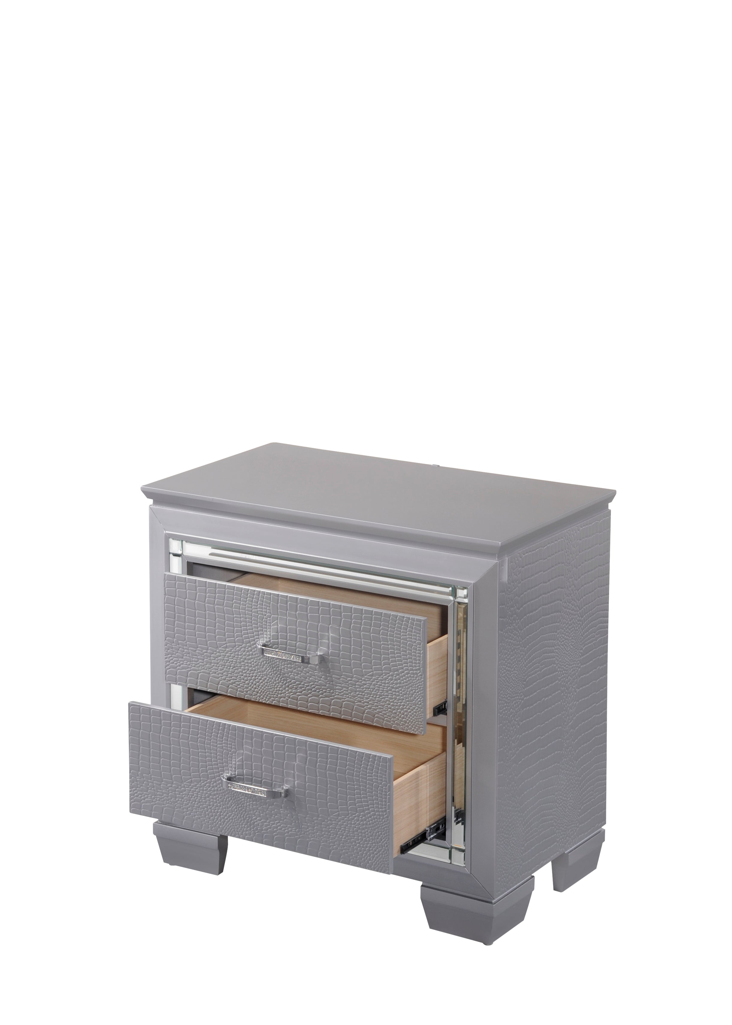 Lillian Silver Nightstand - B7100-2 - Bien Home Furniture &amp; Electronics