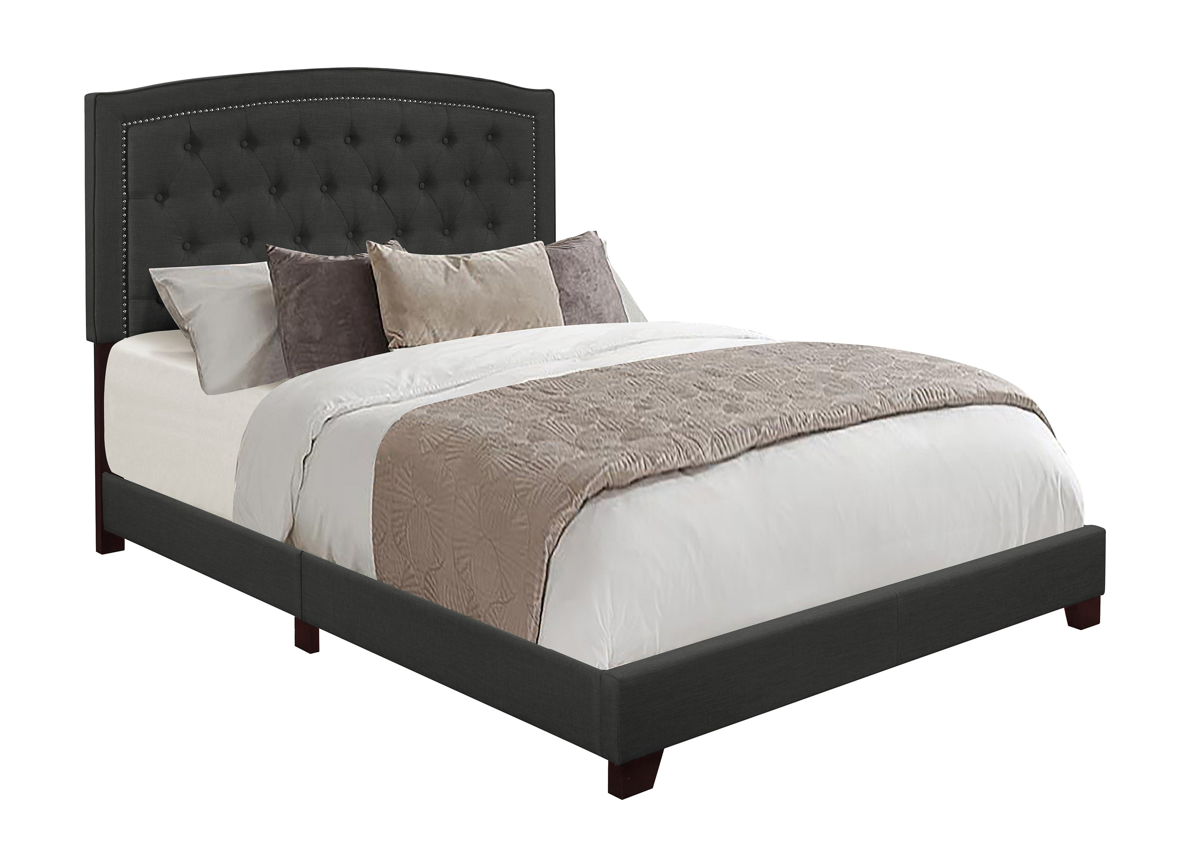 Linda Dark Gray Full Upholstered Bed - SH275FDGR-1 - Bien Home Furniture &amp; Electronics