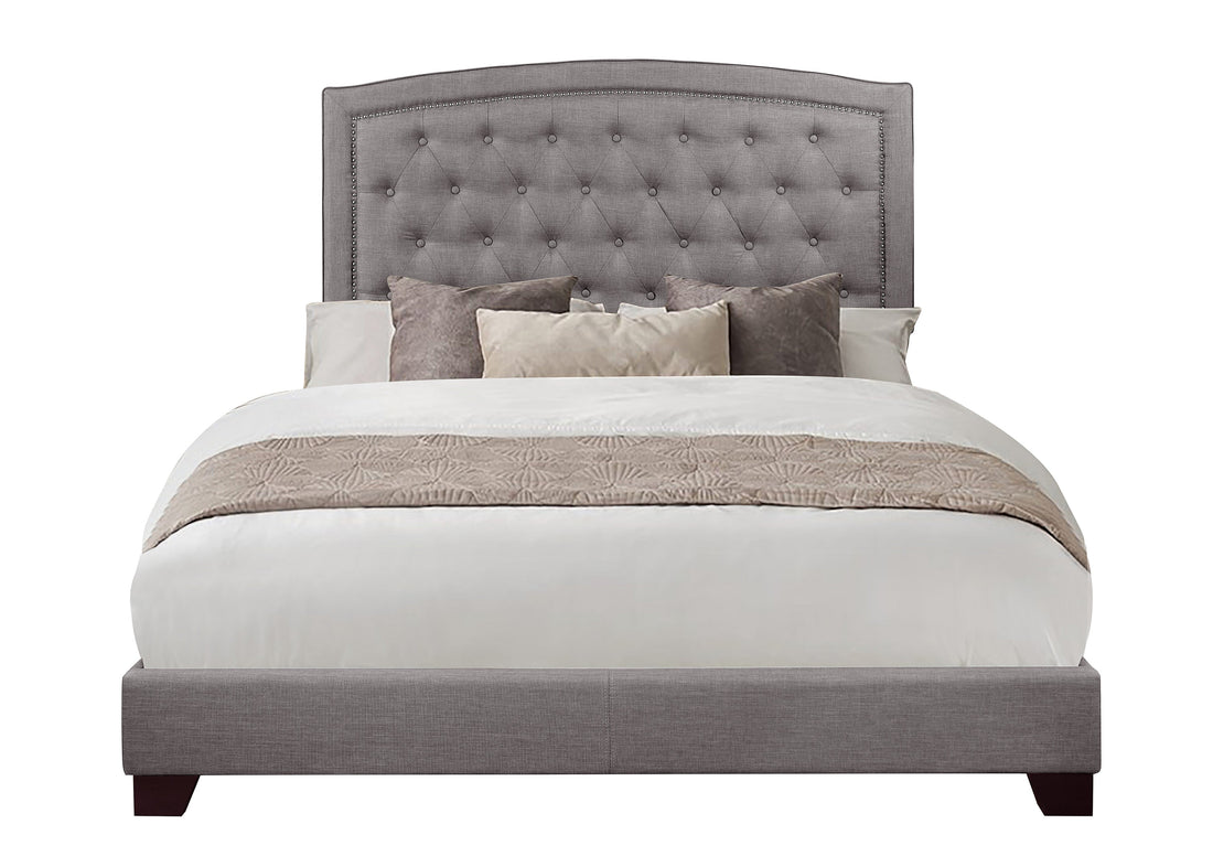 Linda Gray King Upholstered Bed - SH275KGRY-1 - Bien Home Furniture &amp; Electronics