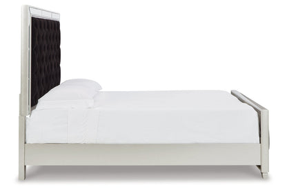 Lindenfield Silver Queen Upholstered Bed - SET | B758-54 | B758-57 | B758-96 - Bien Home Furniture &amp; Electronics