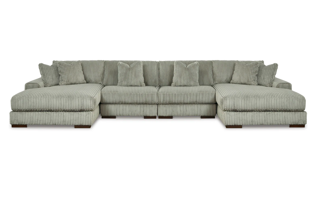 Lindyn Fog Double Chaise Sectional - SET | 2110517 | 2110546 | 2110546 | 2110516 - Bien Home Furniture &amp; Electronics