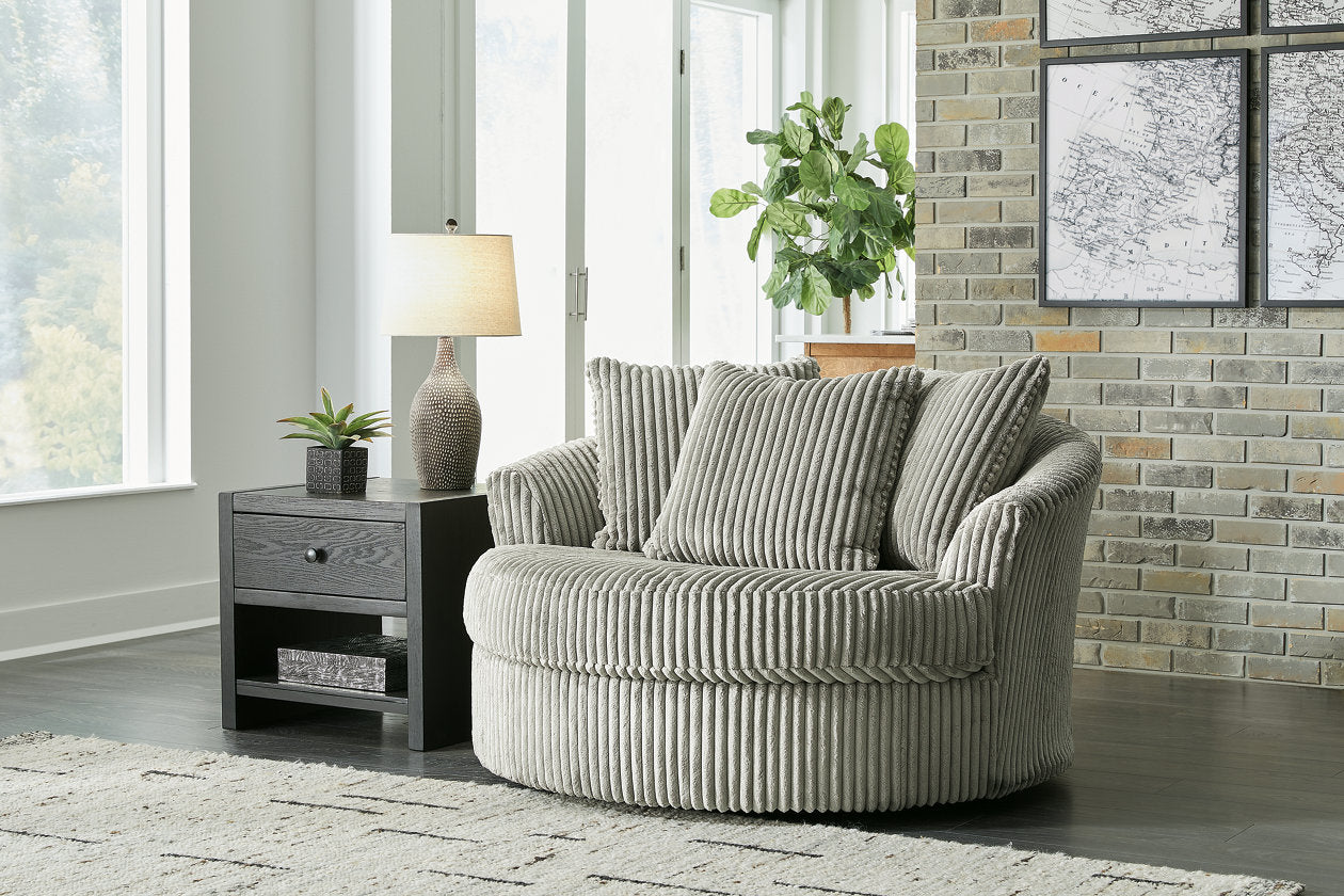 Lindyn Fog Oversized Swivel Accent Chair - 2110521 - Bien Home Furniture &amp; Electronics