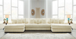 Lindyn Ivory Double Chaise Sectional - SET | 2110417 | 2110446 | 2110446 | 2110416 - Bien Home Furniture & Electronics